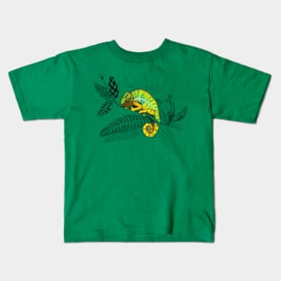 Colorful Panther Chameleon Doodle Kids T-Shirt